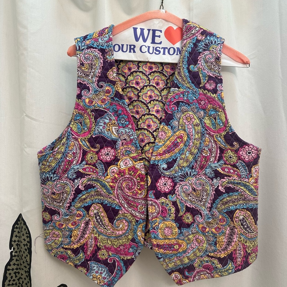 Hand made Colorful Paisley Vest